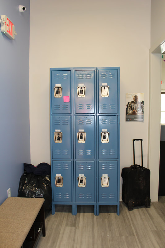 Blue locker cabinet
